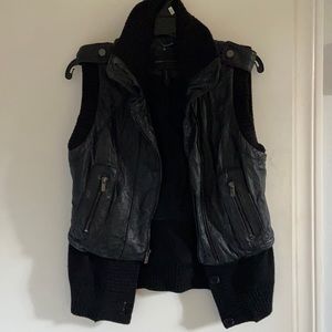 BCbG Leather Vest
